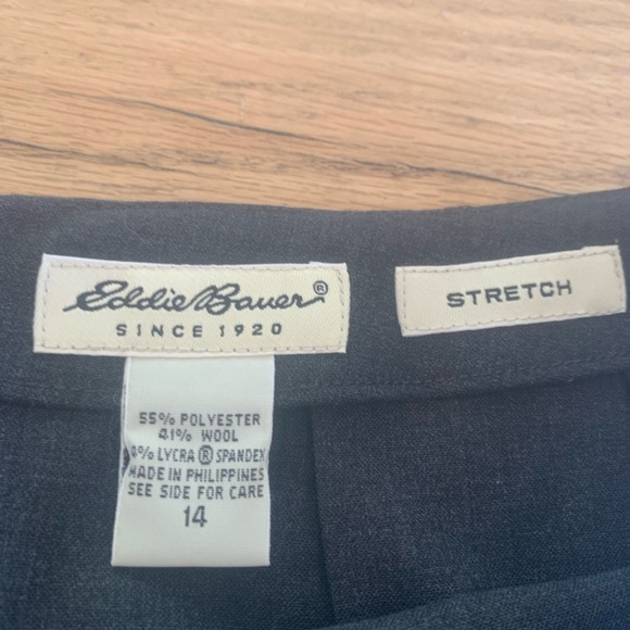 Eddie Bauer Pencil‎ MIDI Skirt Stretch Wool Blend Gray Women’s 14 Preloved - Picture 2 of 6